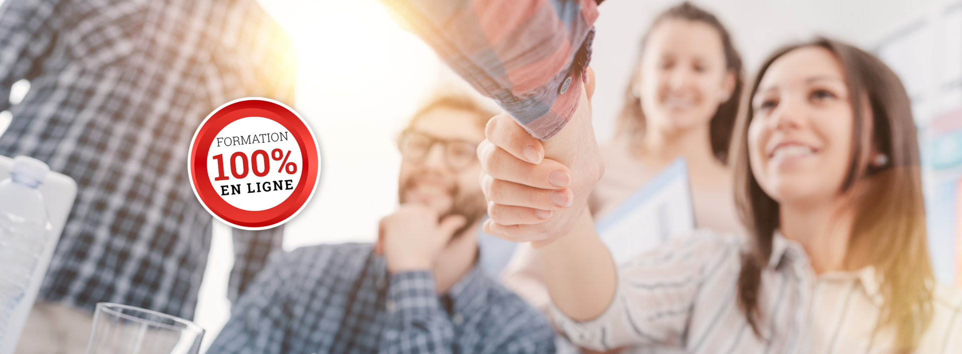 Des professionnels se serrant la main