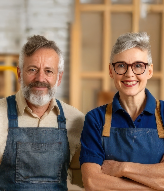 Deux artisans d'un certain âge