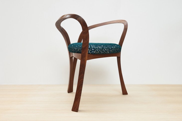 Chaise bois assise verte