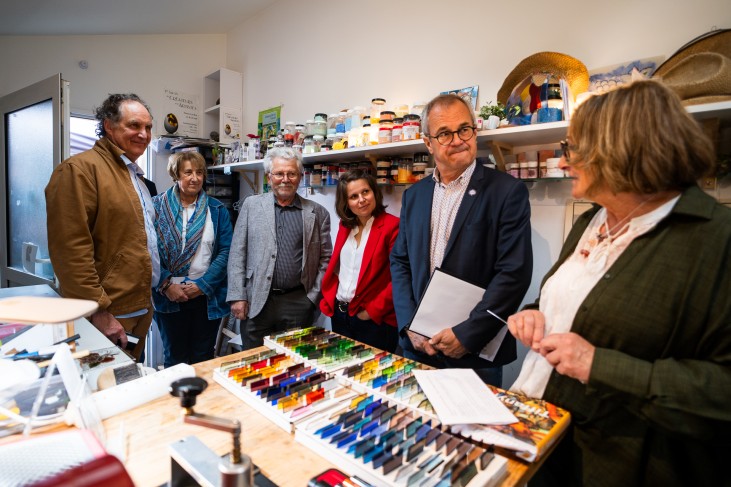 Photo atelier Catherine Marchal et remise de diplôme