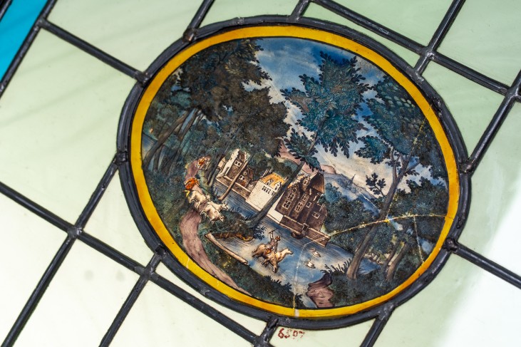 Vitrail en cours de restauration