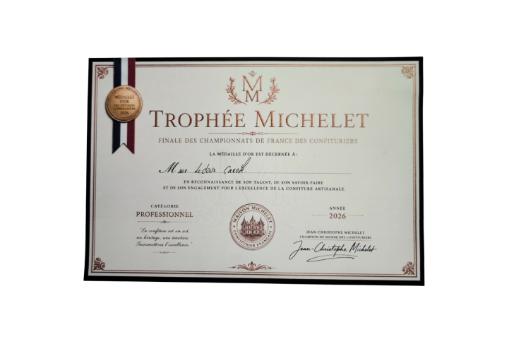 diplome meilleure confiturière de france 2026