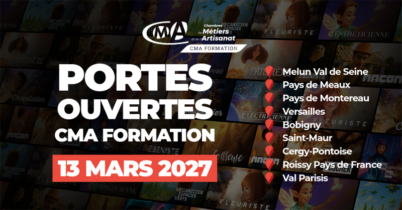 Dates JPO 2027 - CMA Formation Île-de-France - 23 janvier 2027