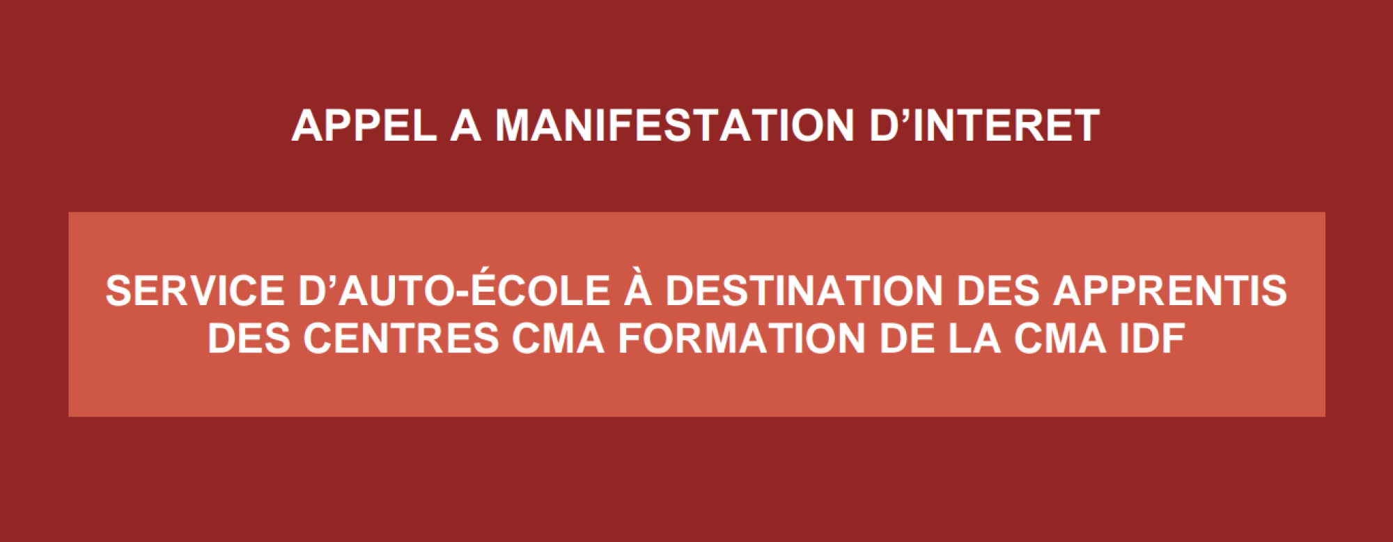 Appel à manifestation d'intérêt
