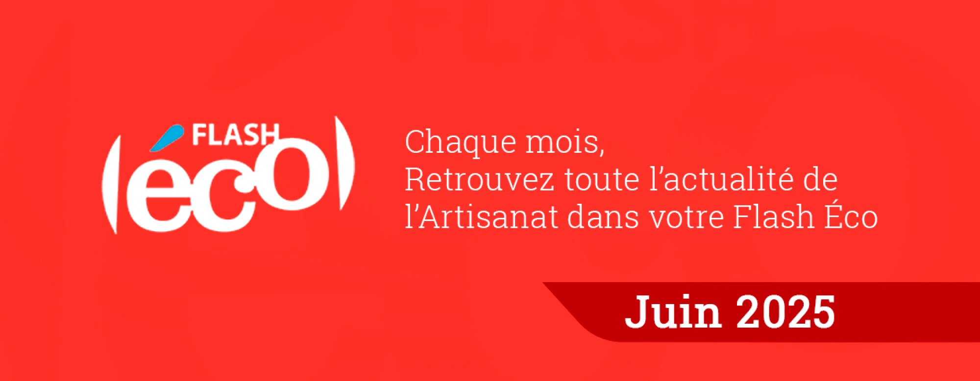 Bandeau article Flash éco du mois de juin 2025