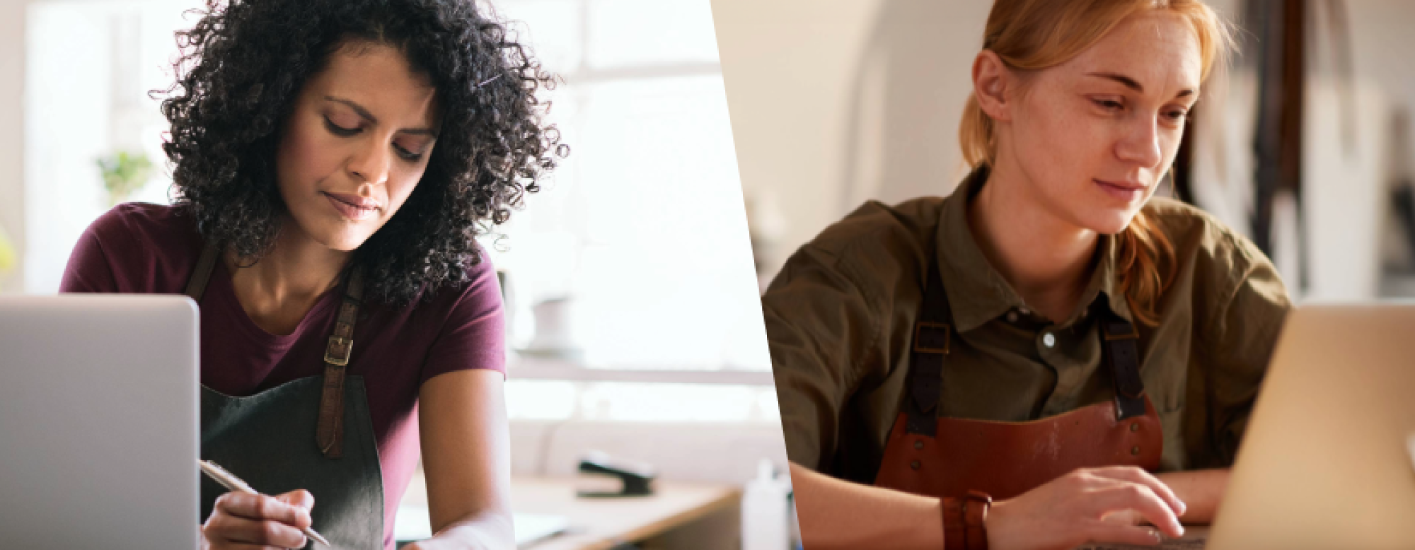 2 femmes travaillent sur leur ordi