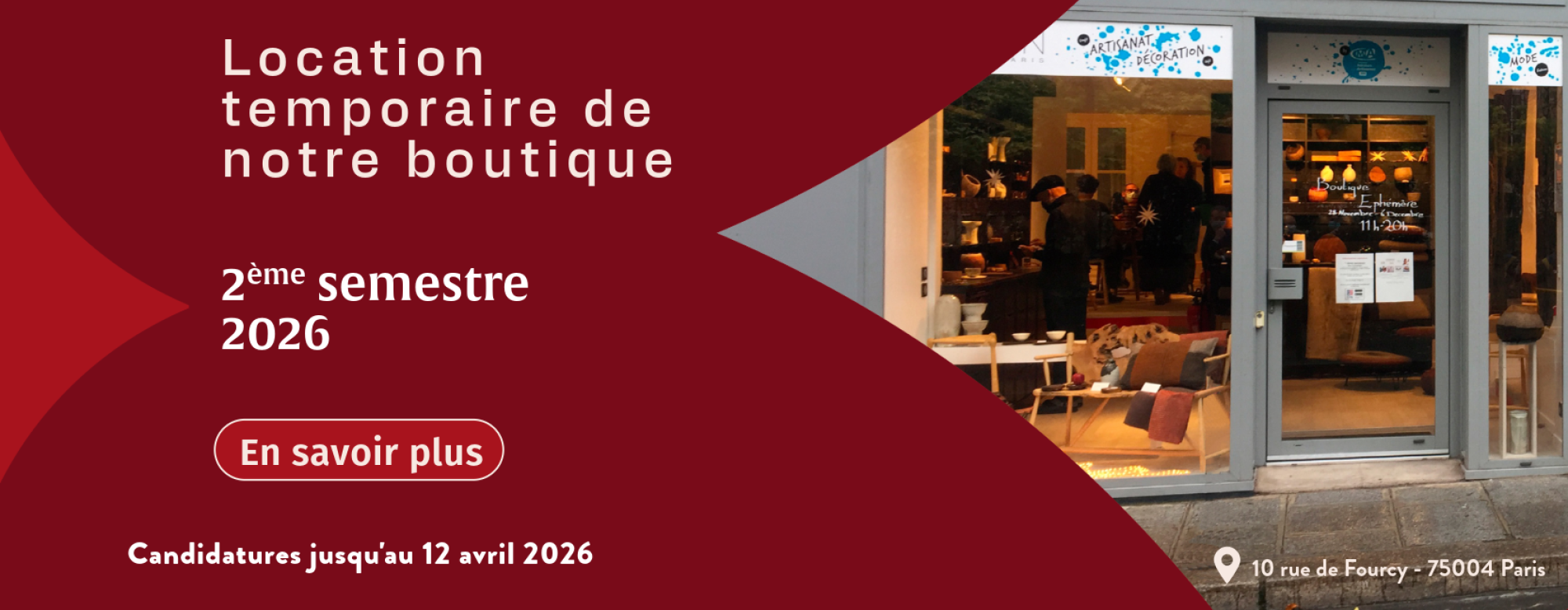 Boutique Métiers d'art et de création