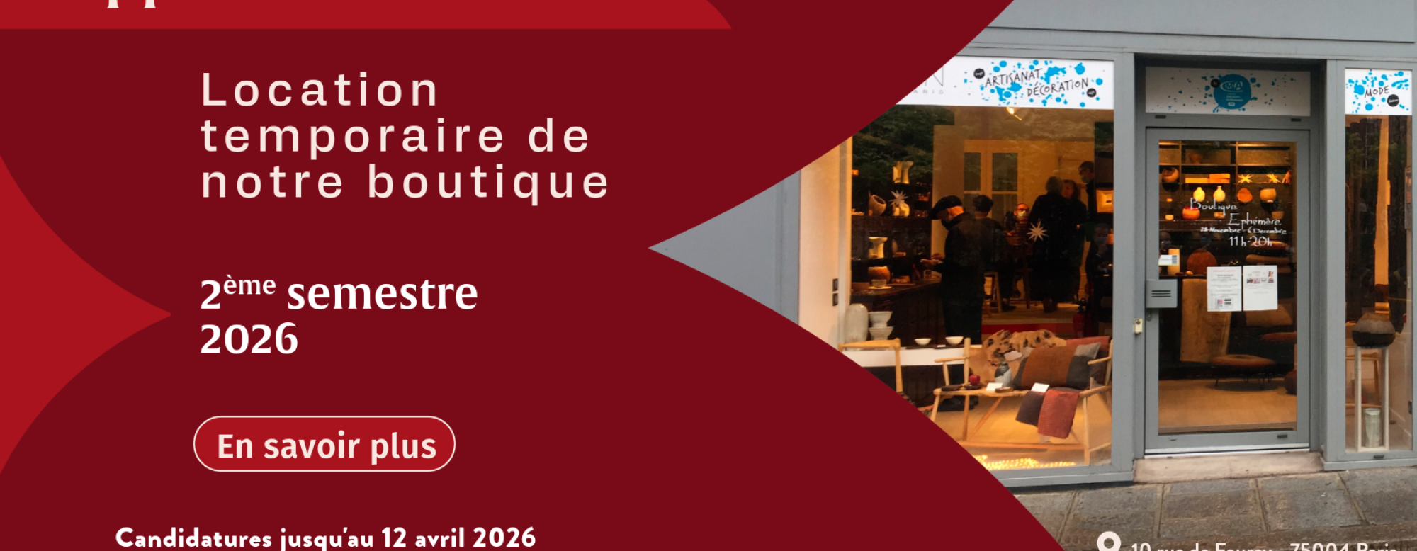 Boutique Métiers d'art et de création