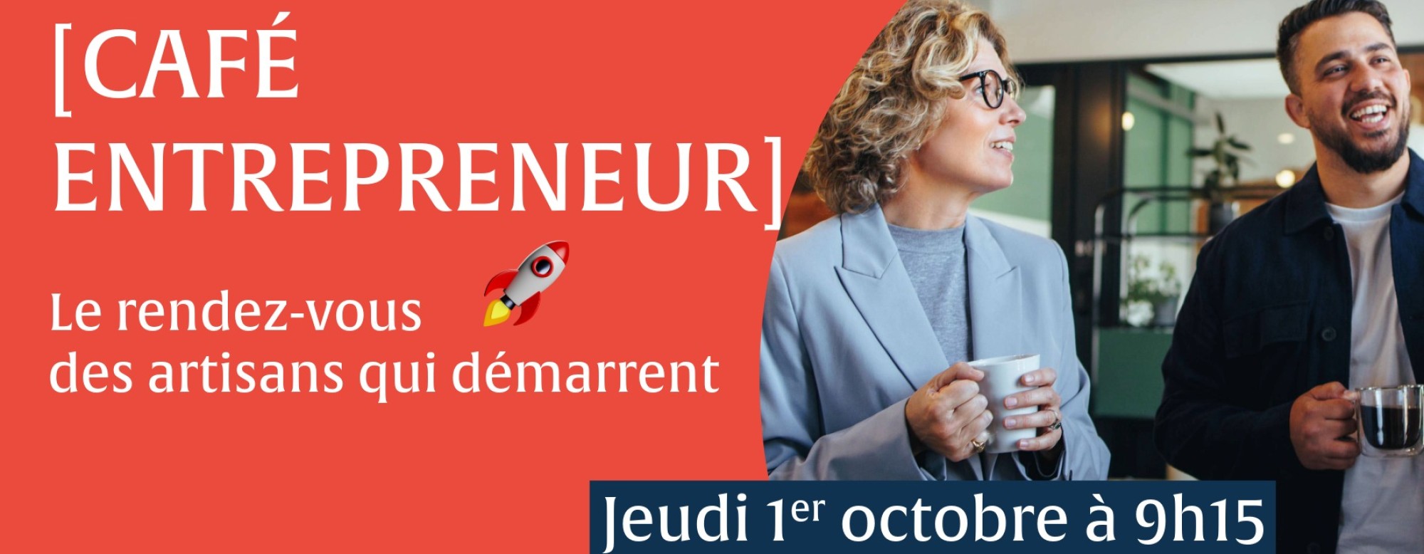 Entrepreneur discutant autour d'un café