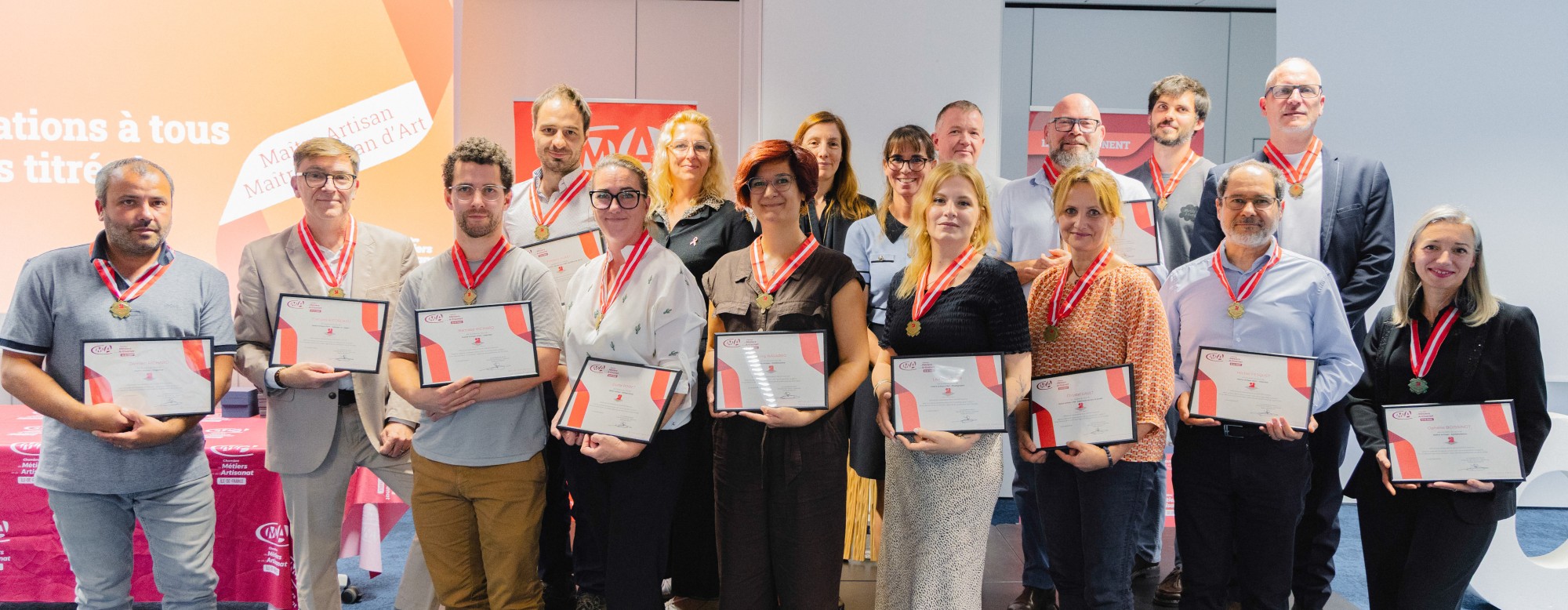 Cérémonie Maîtres Artisans et Maîtres Artisans d'Art en Essonne
