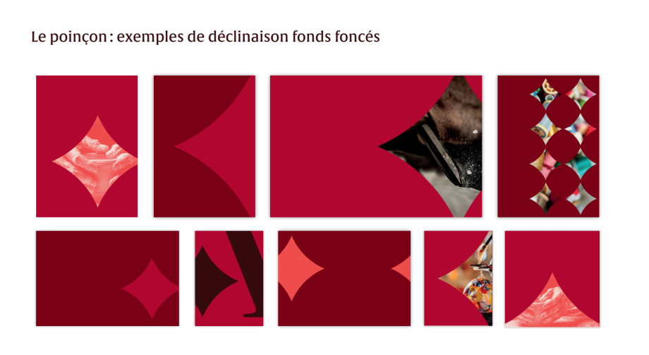 Les différentes déclinaisons du poinçon de la charte Métiers d'Art IDF
