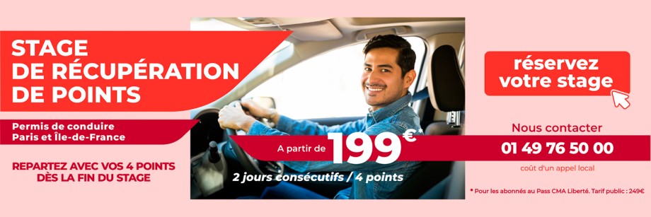 Bandeau stage de récupération de points CMA IDF