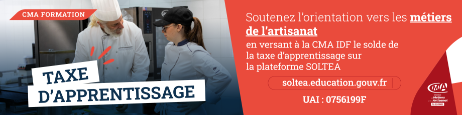 Visuel Taxe d'Apprentissage 2026 CMA IDF