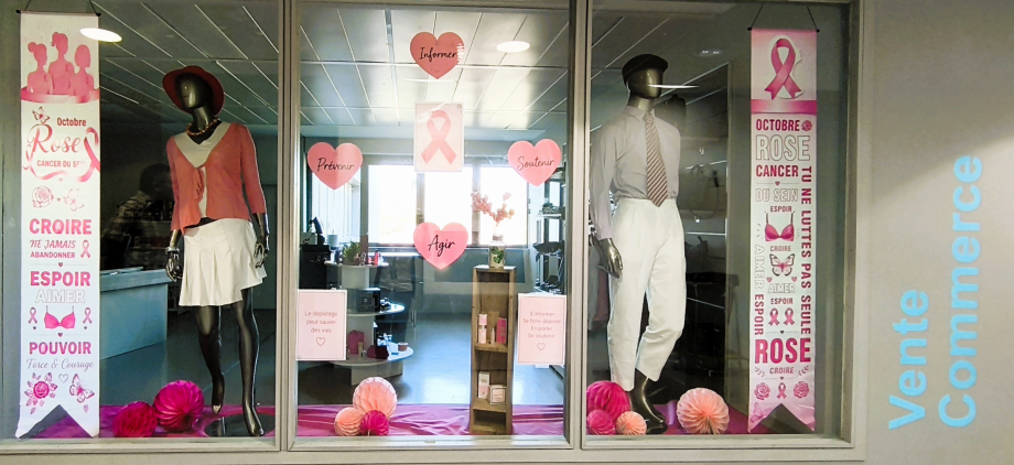 OctobreRose 2026 vitrines roses CMAF Maux