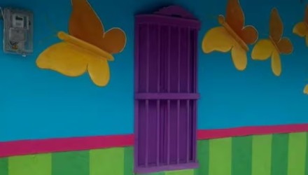 Maison colorée colombienne