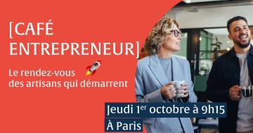 Entrepreneur discutant autour d'un café